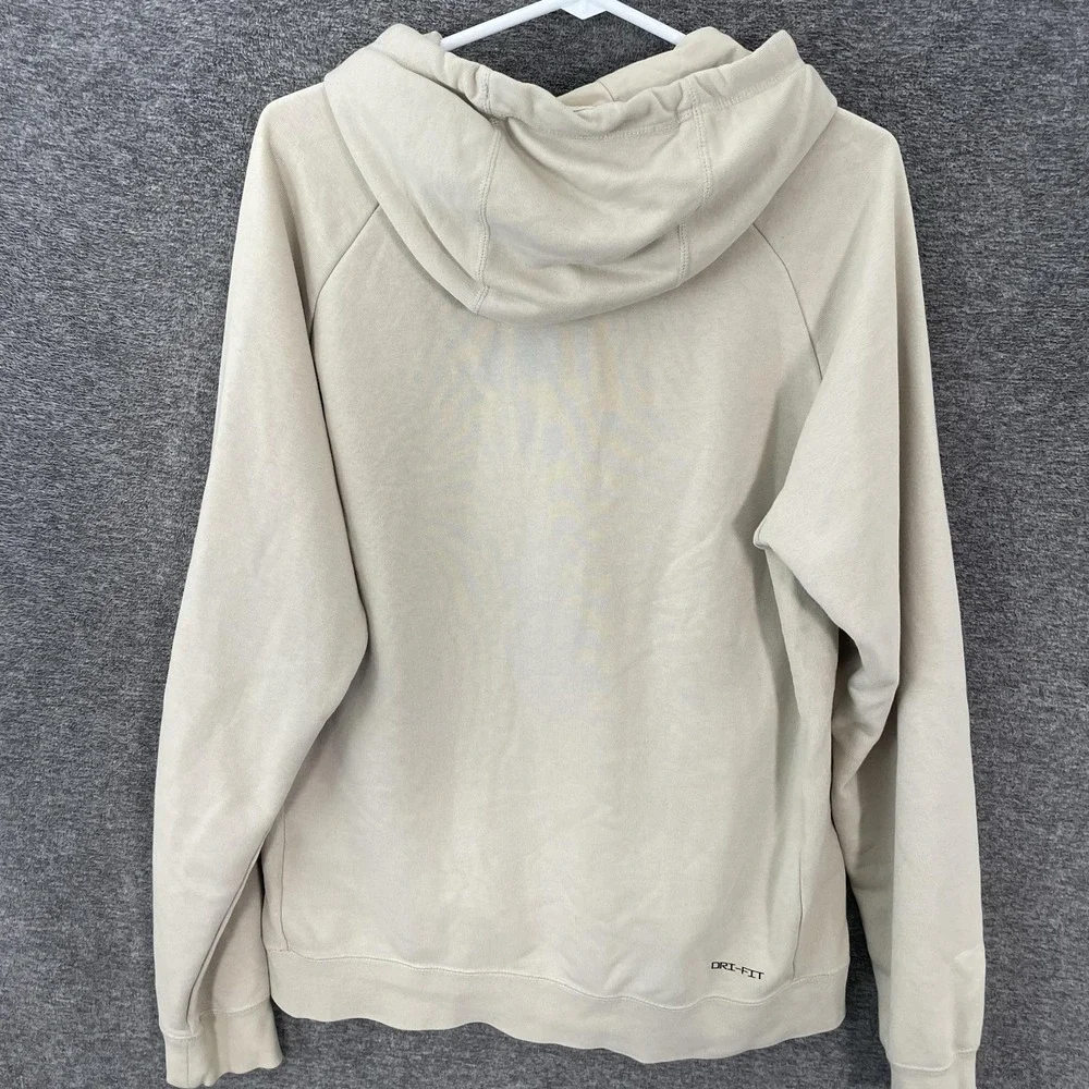 Jordan Hoodie Mens Medium Beige Dri-FIT Pullover Fleece Sweatshirt DQ7327-206